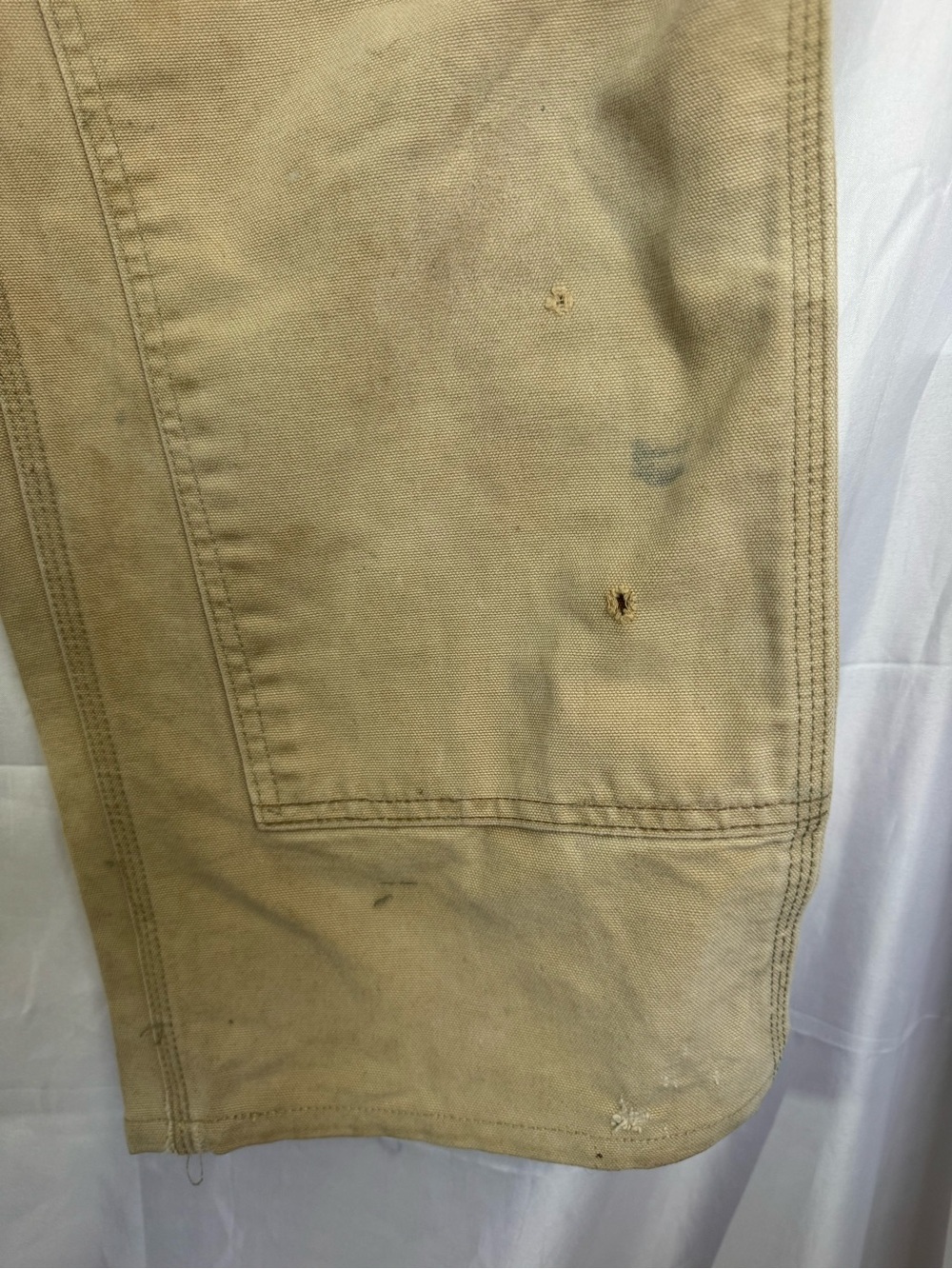 Vintage Carhartt USA Made Double Knee Work Pants Brown Duck Canvas Size 36 - Picture 2 of 12